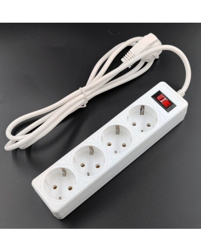 SP4W-518 GARDA. Сетевой фильтр 4 розетки,1,8м, белый. 5bites в Набережных Челнах