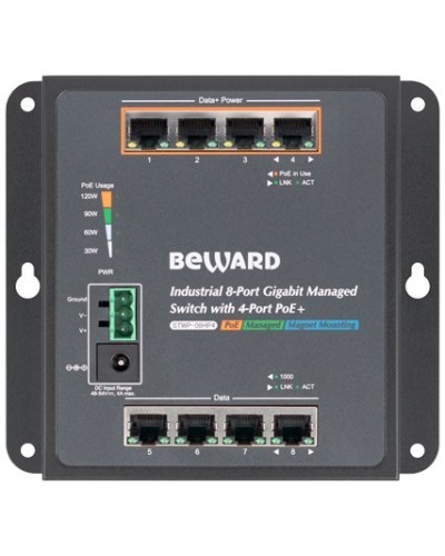 STWP-08HP4. Коммутатор 8-портовый. Beward в Набережных Челнах