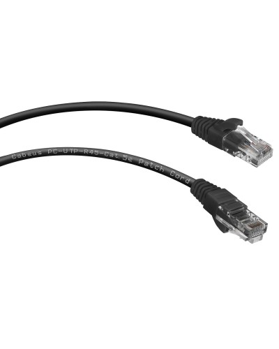 PC-UTP-RJ45-Cat.5e-3m-BK (7686c), чёрный. Патч-корд медный. CABEUS в Набережных Челнах