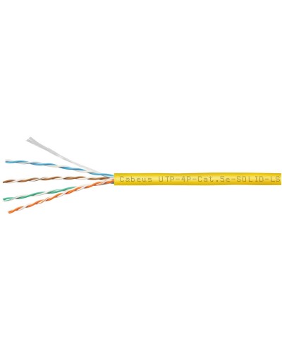 UTP-4P-Cat.5e-SOLID-LSZH-YL (9780c). Кабель «витая пара» (LAN) для структурированных систем связи. CABEUS в Набережных Челнах