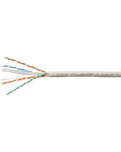 UTP-4P-Cat.6-SOLID-LSZH-GY-100 (11108c-5). Кабель «витая пара» (LAN) для структурированных систем связи. CABEUS в Набережных Челнах