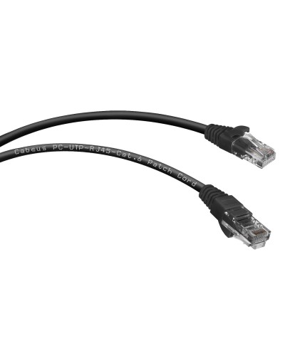 PC-UTP-RJ45-Cat.6-0.3m-BK (8661c), чёрный. Патч-корд медный. CABEUS в Набережных Челнах