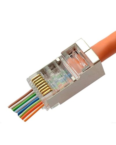 8P8C-SH-C6-FC (100 шт) (10797c). Разъем RJ-45. CABEUS в Набережных Челнах