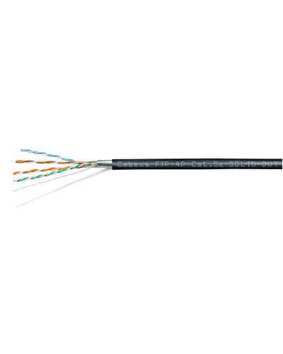 FTP-4P-Cat.5e-SOLID-OUT-LSZH-UV-100 (7176c-5). Кабель «витая пара» (LAN) для структурированных систем связи. CABEUS в Набережных Челнах