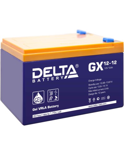 Delta GX 12-12. Аккумулятор герметичный свинцово-кислотный. Delta в Набережных Челнах