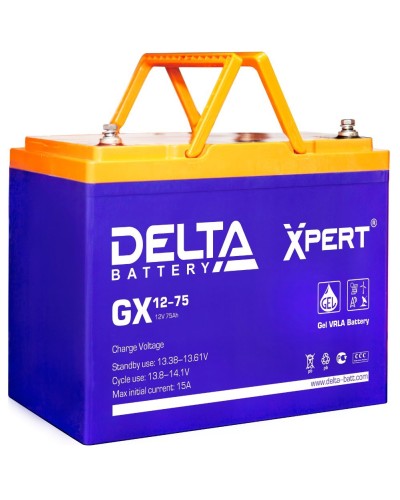Delta GX 12-75. Аккумулятор герметичный свинцово-кислотный. Delta в Набережных Челнах