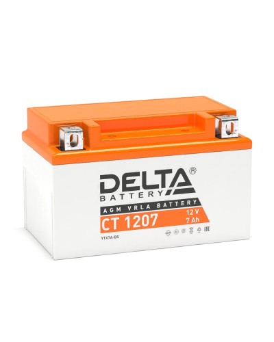 Delta CT 1207. Аккумулятор герметичный свинцово-кислотный стартерный. Delta в Набережных Челнах
