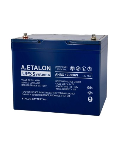 A.ETALON AHRX 12-360W (75). Аккумулятор герметичный свинцово-кислотный. ETALON в Набережных Челнах