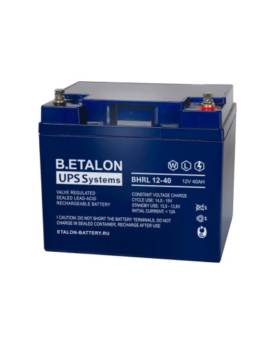 B.ETALON BHRL 12-40. Аккумулятор герметичный свинцово-кислотный. ETALON в Набережных Челнах