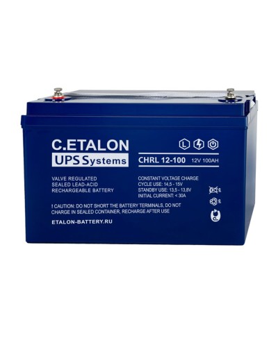 C.ETALON CHRL 12-100. Аккумулятор герметичный свинцово-кислотный. ETALON в Набережных Челнах