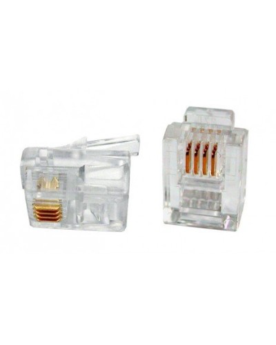PLUG-6P4C-P-C2-100 (100 шт). Разъем RJ-12. Hyperline в Набережных Челнах