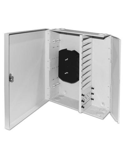 FO-WBX-12xSLT-W140H42-96UN-GY. Кросс оптический настенный. Hyperline в Набережных Челнах