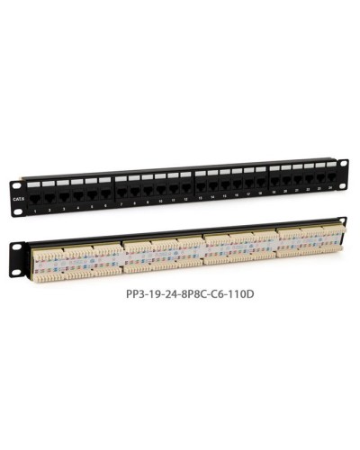 PP3-19-24-8P8C-C6-110D. Патч-панель 19. Hyperline в Набережных Челнах