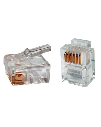 PLUG-6P6C-P-C2-100 (100 шт). Разъем RJ-12. Hyperline в Набережных Челнах
