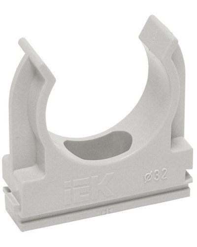Держатель с защёлкой D32 серый ELASTA (50 шт) (CTA10D-CF32-K41-050). Держатель с защёлкой. IEK в Набережных Челнах