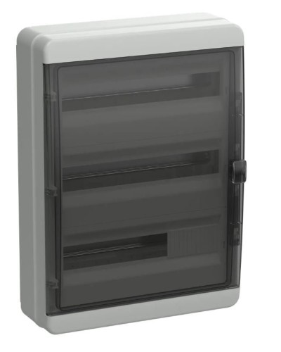 Корпус пластиковый КМПн-54 IP65 TEKFOR (TF5-KP72-N-54-65-K03-K02). Корпус модульный пластиковый черная прозрачная дверь. IEK в Набережных Челнах