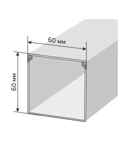 Короб 60х60 ЭЛЕКОР (CKK10-060-060-1-K01). Кабель-канал с двойным замком. IEK в Набережных Челнах