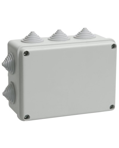 Коробка распаячная КМ41242 150х110х70 открытой проводки IP55 10 гермовводов серая (UKO10-150-110-070-K41-55). Коробка распаячная безгалогенная (HF). IEK в Набережных Челнах
