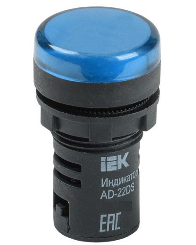 Лампа AD22DS (LED) матрица D22мм синий 24В AC/DC (BLS10-ADDS-024-K07). Светосигнальный индикатор. IEK в Набережных Челнах