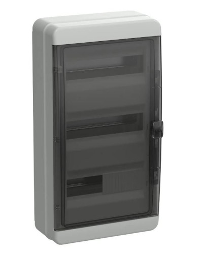 Корпус пластиковый КМПн-36 IP65 TEKFOR (TF5-KP72-N-36-65-K03-K02). Корпус модульный пластиковый черная прозрачная дверь. IEK в Набережных Челнах