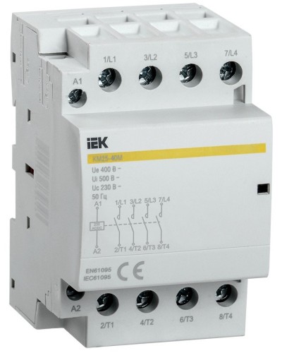 Контактор модульный КМ25-40М AC/DC (MKK21-25-40). Контактор модульный. IEK в Набережных Челнах