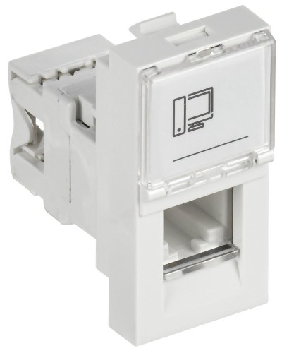 Розетка RJ45 кат.6 PRIMER РКИ-10-00-П-6 белый IEK (PR-KK40D-RI-0-1-C06U-K01). Розетка RJ-45. IEK в Набережных Челнах
