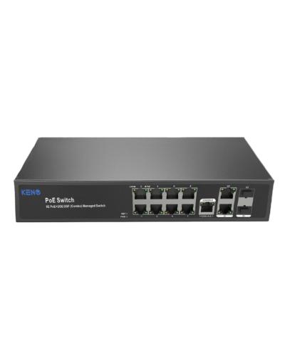 KN-SW802SFP/M2. Коммутатор с питанием по PoE. KENO в Набережных Челнах