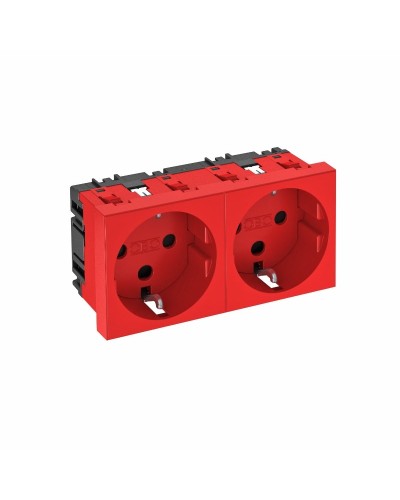 STD-D0 SRO2, (6120028). Розетка 0° двойная 2х2К+З, со шторками, 16А 250В красная. OBO Bettermann в Набережных Челнах