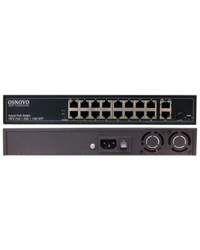 SW-61621(300W). Коммутатор 16-портовый Fast Ethernet с PoE. OSNOVO в Набережных Челнах