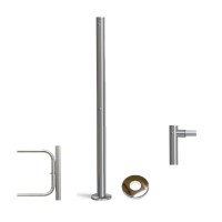 PERCo-BH02 2-15 с крышкой. Стойка с отверстием под стопорный механизм поворотной секции и с 2-мя отверстиями для крепления патрубков на стороне, противоположной створке. PERCo