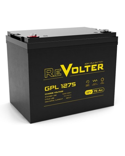 Revolter GPL 1275. Аккумулятор автомобильный герметичный свинцово-кислотный. Revolter в Набережных Челнах