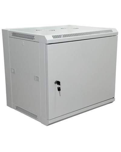 Шкаф телекоммуникационный 19 настенный 6U 600×450×370 мм (ШxГxВ) - передняя дверь металл, боковые стенки съемные (разобранный), RAL 7035 (04-2210). Шкаф телекоммуникационный 19 настенный 6U. Rexant в Набережных Челнах