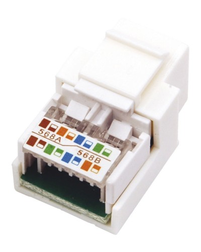 Модуль Keystone Jack RJ-45(8P8C), UTP, CAT 5e, тип 180 градусов, белый REXANT (03-1011). Модуль Keystone Jack. Rexant в Набережных Челнах