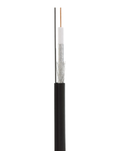 RG-11U, 75 Ом, CCS/Al/Al 83% + ТРОС*1 (бухта 305 м), черный OUTDOOR (01-3021). Кабель коаксиальный радиочастотный. Rexant в Набережных Челнах
