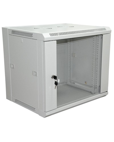 Шкаф телекоммуникационный 19 настенный 18U 600×600×964 мм (ШxГxВ) - передняя дверь стекло, боковые стенки съемные (разобранный) RAL 7035 (04-2224). Шкаф телекоммуникационный 19 настенный 18U. Rexant в Набережных Челнах