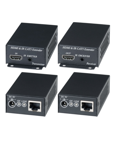 HE02EI. Комплект для передачи HDMI-сигнала с ИК-повторителем. SC&T в Набережных Челнах