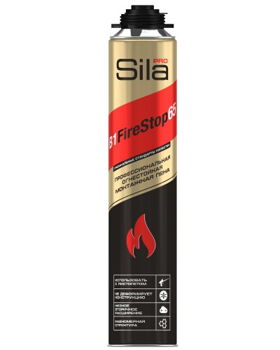 Пена огнестойкая Sila Pro B1 Firestop 65, 850 мл: Пена монтажная профессиональная в Набережных Челнах