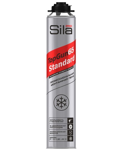 Пена монтажная Sila Pro TopGun 65 STANDARD winter, 850 мл. Пена монтажная профессиональная. Sila в Набережных Челнах