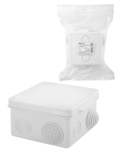 Коробка ОП 80х80х50мм, крышка, IP54, 7вх., белая (SQ1401-0922). Распаячная коробка. TDM ЕLECTRIC в Набережных Челнах