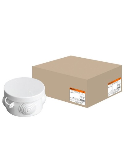 Коробка ОП D65х40мм, крышка, IP54, 4вх. (SQ1401-0501). Распаячная коробка. TDM ЕLECTRIC в Набережных Челнах