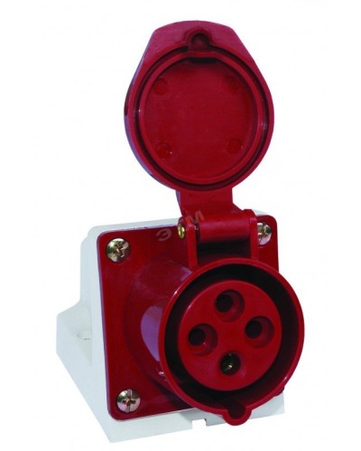 Розетка 124 стационарная 3Р+РЕ 32А 380В IP44 (SQ0602-0005). Розетка. TDM ЕLECTRIC в Набережных Челнах