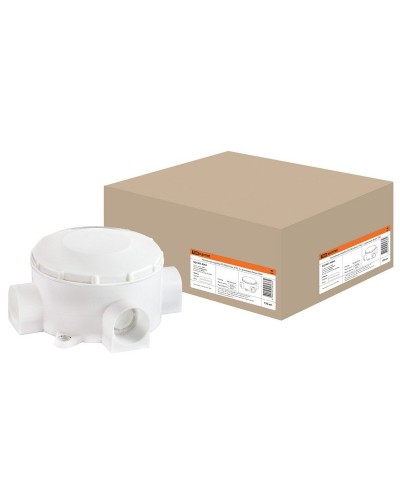 Распаячная коробка ОП D80х35мм, IP42, 3-х рожковая, белая TDM (SQ1401-4004). Распаячная коробка ОП. TDM ЕLECTRIC в Набережных Челнах