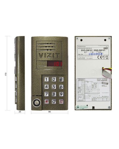 БВД-SM101T. Вызывная панель аудиодомофона. VIZIT в Набережных Челнах