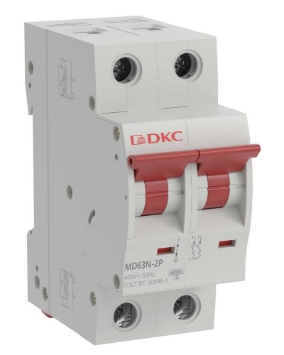 YON max MD63N 2P 50А 6кА C (MD63N-2PC50). Автоматический выключатель. ДКС в Набережных Челнах