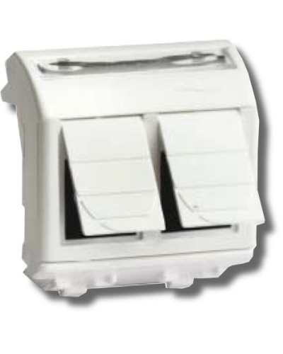 Розетка RJ-45 Brava 2 модуля белая (76656B): Розетка компьютерная с двумя разъёмами в Набережных Челнах