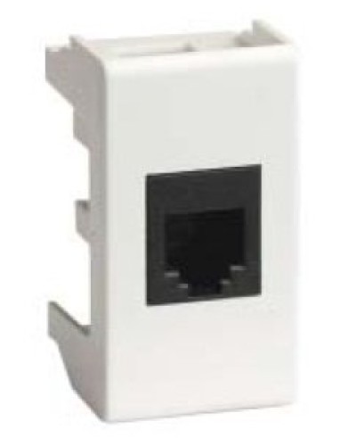 Розетка RJ-45 Viva 1 модуль белая (45048): Розетка компьютерная экранированная с одним разъёмом в Набережных Челнах