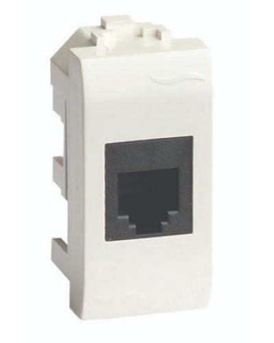 Розетка RJ-45 Brava 1 модуль слоновая кость (75457S): Розетка компьютерная с одним разъёмом в Набережных Челнах