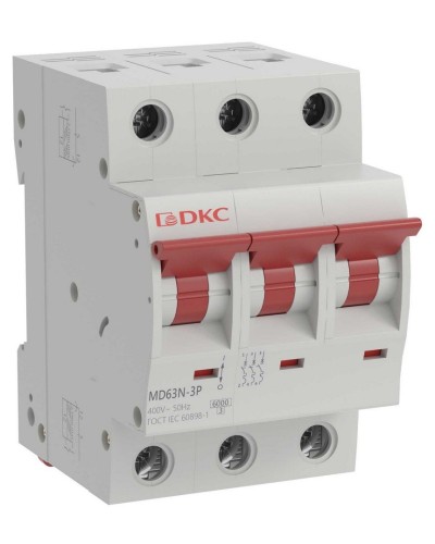 YON max MD63N 3P 25А 6кА C (MD63N-3PC25). Автоматический выключатель. ДКС в Набережных Челнах