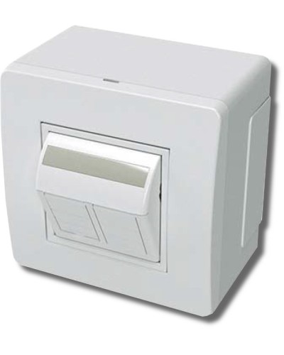 Коробка в сборе с 2 розетками RJ45, кат.5е, белая (10656): Коробка в сборе в Набережных Челнах