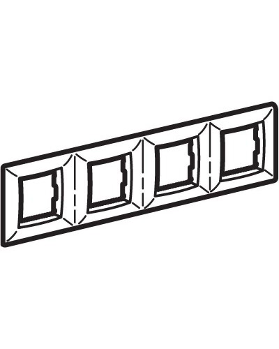 Рамка на 2+2+2+2 модуля (четырехместная), сл. кость (75014O): Рамка четырехместная, Brava в Набережных Челнах